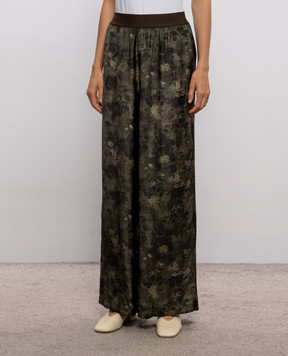 UMA WANG Green printed pants UP3001