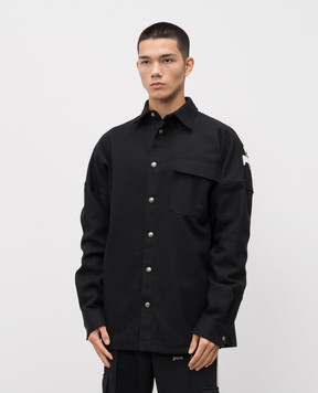 Palm Angels Black shirt with logo PMES044C99FAB001