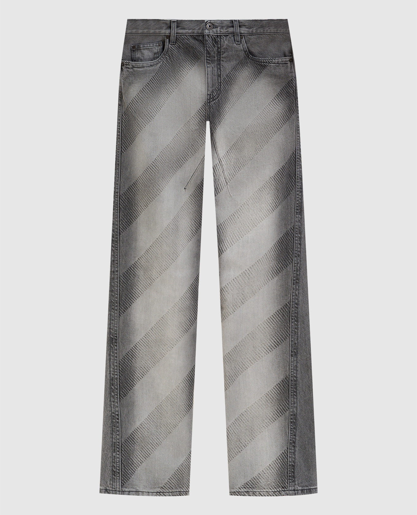 Diag print grey jeans Off-White