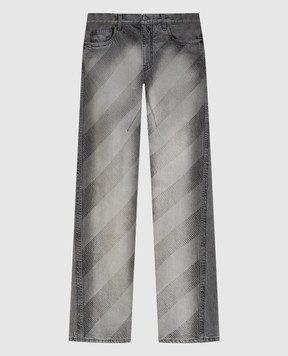 Off-White Diag print grey jeans 44XYA195S26D001