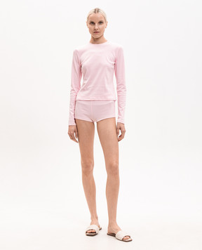 Dore & Rose Pink pajamas with logo patch JERSEYSHORTSLEEVESET
