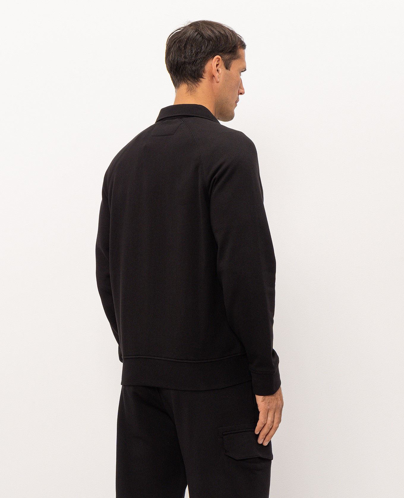 Black sports jacket with logo embroidery C.P. Company 4