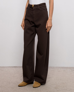 Twinset Brown jeans with a belt 262TP2550