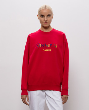 Saint Laurent Pink sweatshirt with logo embroidery 873600Y36ZO