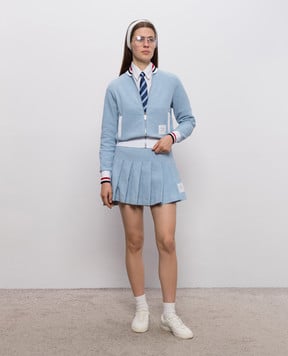 Thom Browne Blue sports jacket with logo patch FJT436AJ0194