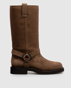 Brunello Cucinelli Brown suede boots MZSFG3408