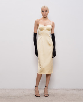 Thierry Mugler Yellow bustier dress 26P1RO18085013