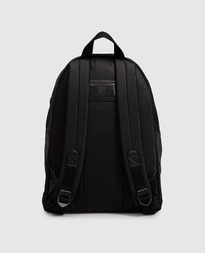 Dolce&Gabbana Children's black backpack with textured monogram EM0074A0567