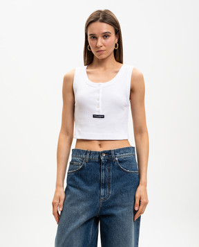 Dolce&Gabbana White top with buttons F8W42TFU7AV