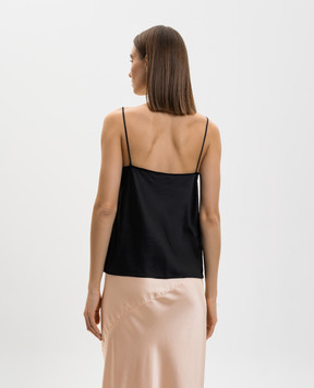 Ermanno Scervino Black top with lace D482L319APXZV