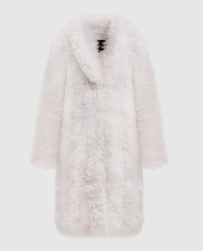 Elpidio Loffredo Ivory cashmere goat fur coat LAN001AN16