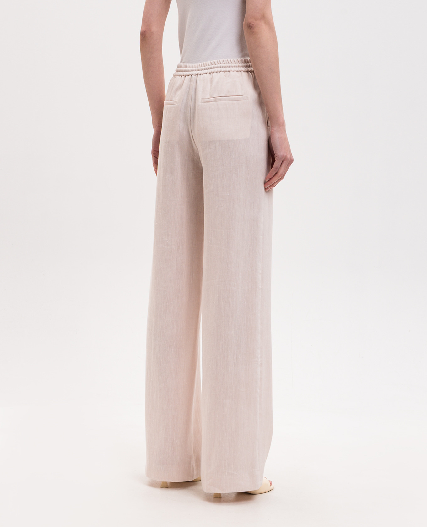 

Beige Fency linen and wool pants Marco Pescarolo
