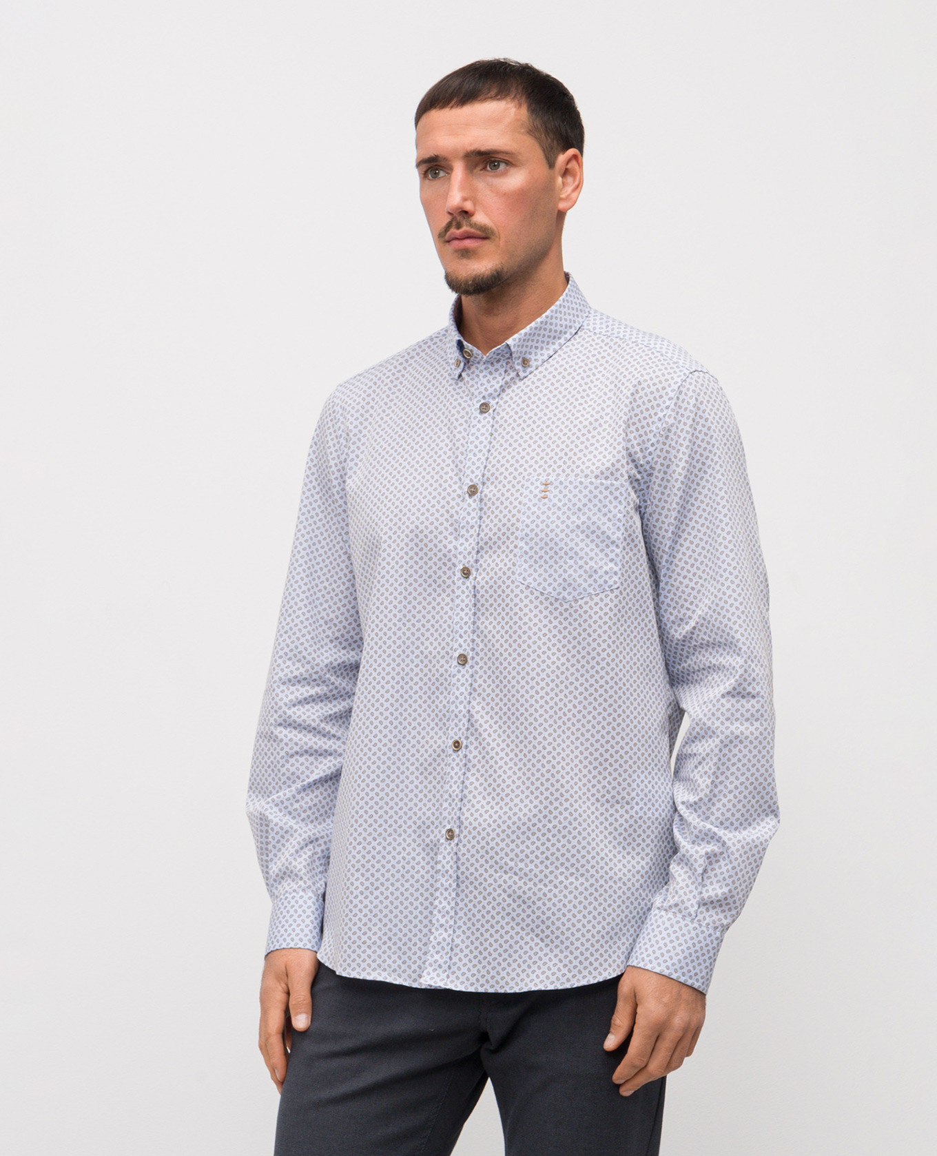

Blue paisley print shirt Florentino, Light blue