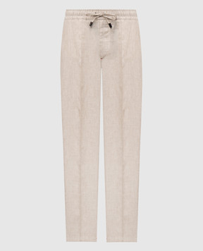 ISAIA Beige linen pants PNC016P9120