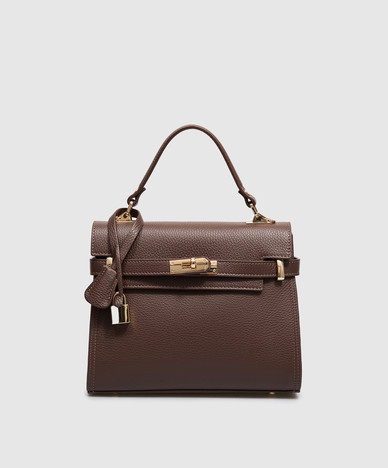 Brown leather bag