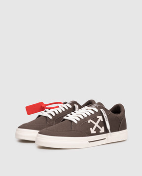 Off-White Brown Vulcanized Sneakers OMIA293S26FAB001