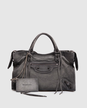 Balenciaga Grey suede Le City bag 8657602ACNH