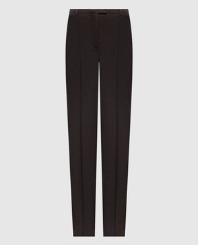 Loulou de Saison Brown MALKA LDS wool trousers MALKALDS