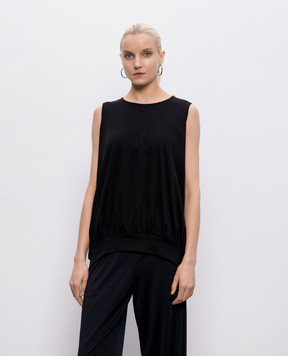 Intoca Black top with drape 261DIOSSL0801