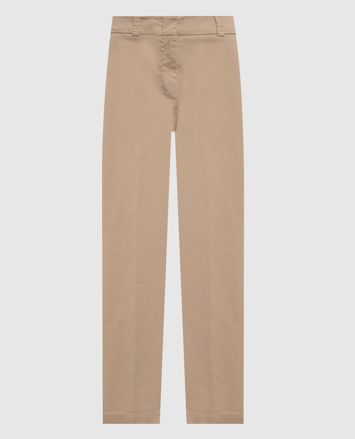 Beige trousers with lapels