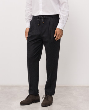Brunello Cucinelli Dark gray wool pants M038PE1710