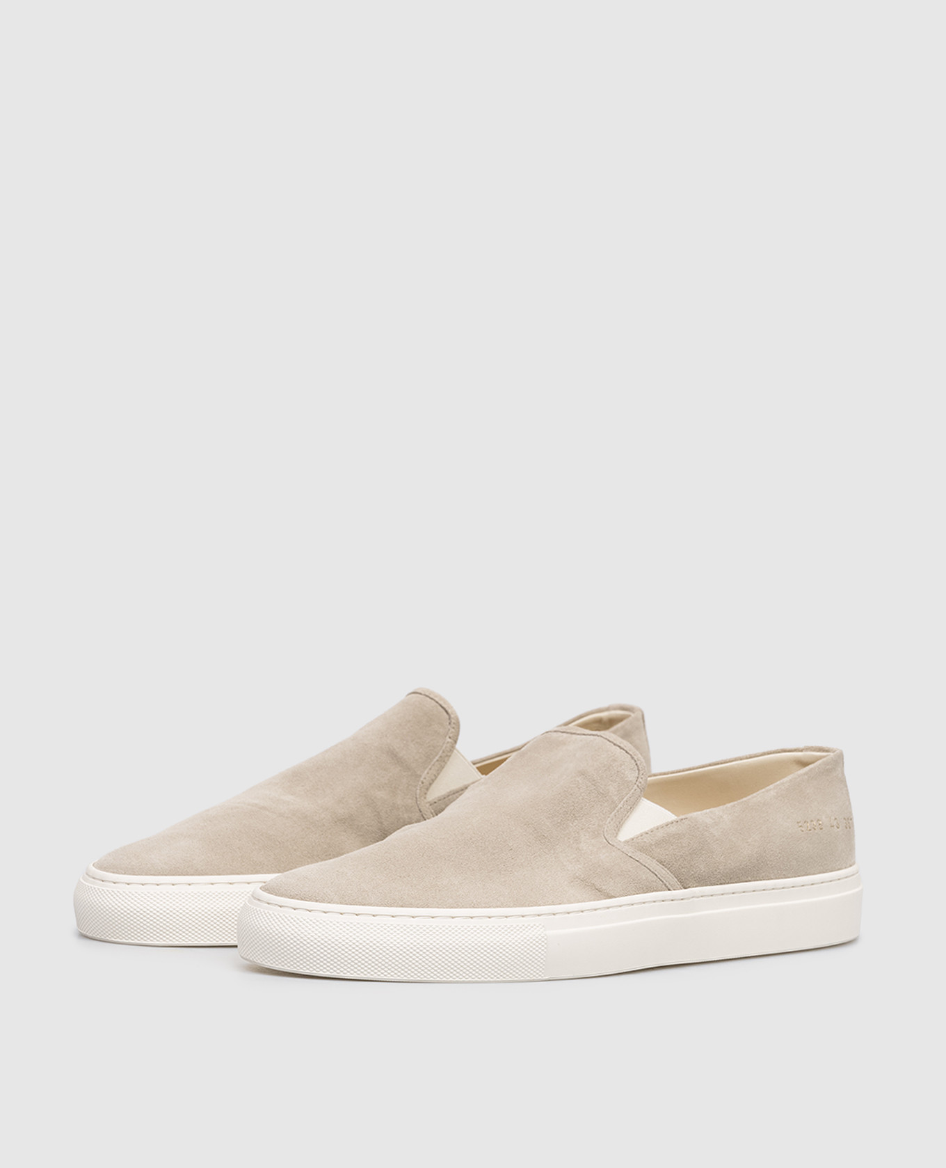

Beige suede slip-ons Common Project