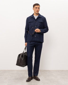Pini Parma Blue wool pants TRCOMOFLBL