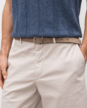 Brunello Cucinelli Beige suede belt MAUGP259