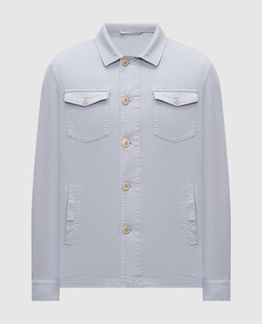 Florentino Blue shirt-style linen jacket 126347613724