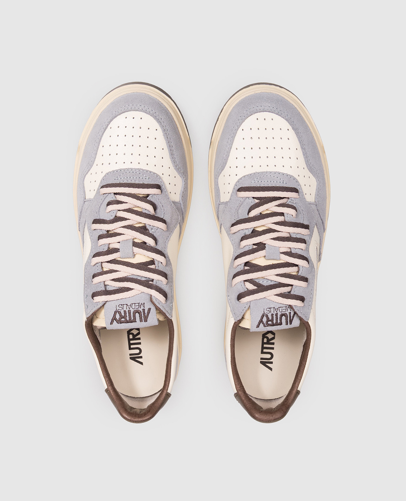 MEDALIST leather sneakers with logo patch AUTRY 4