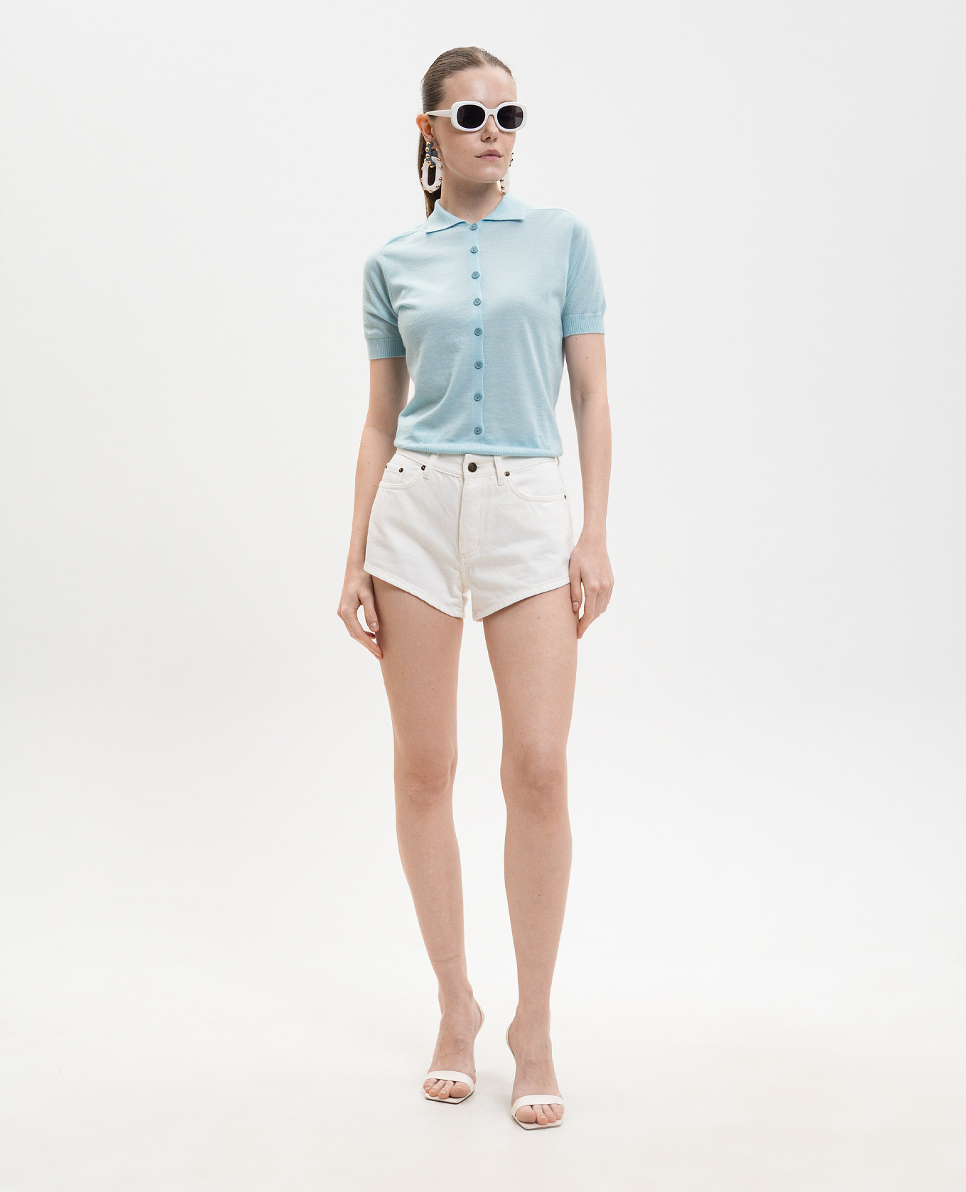 

Blue cashmere top Jacob Lee, Light blue