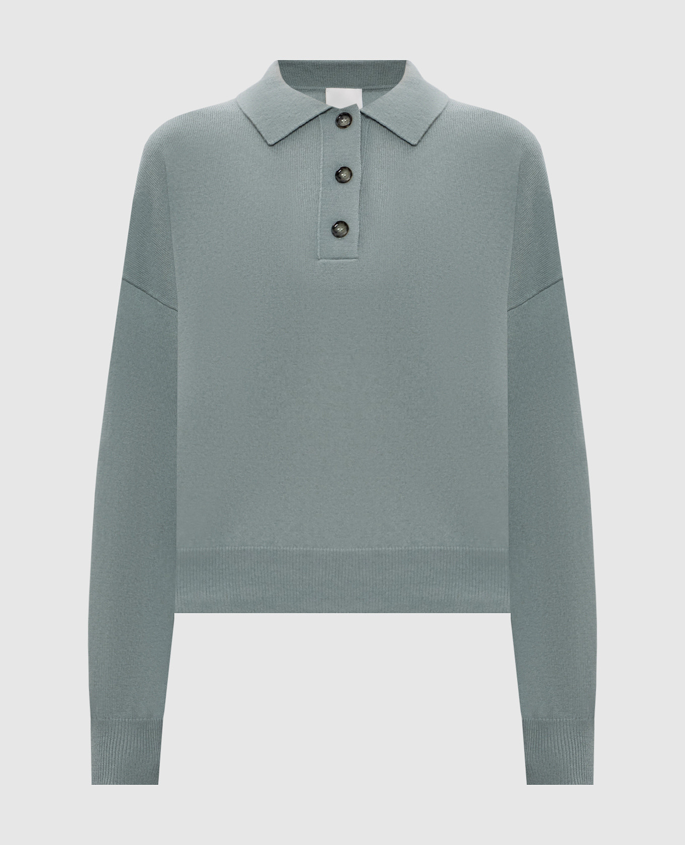 

Green wool and cashmere polo shirt Allude