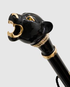 Pasotti Golden Panther horn with Swarovski crystals PFPEXX100