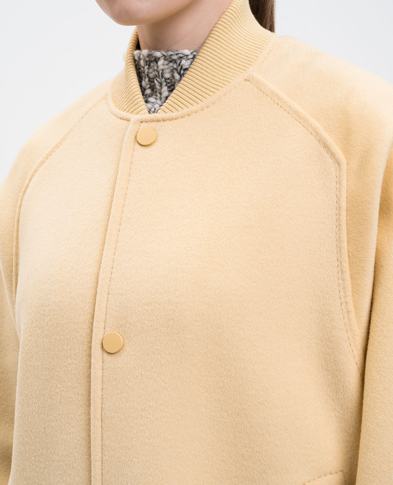 

Yellow ESTONIA wool bomber jacket Max & Co
