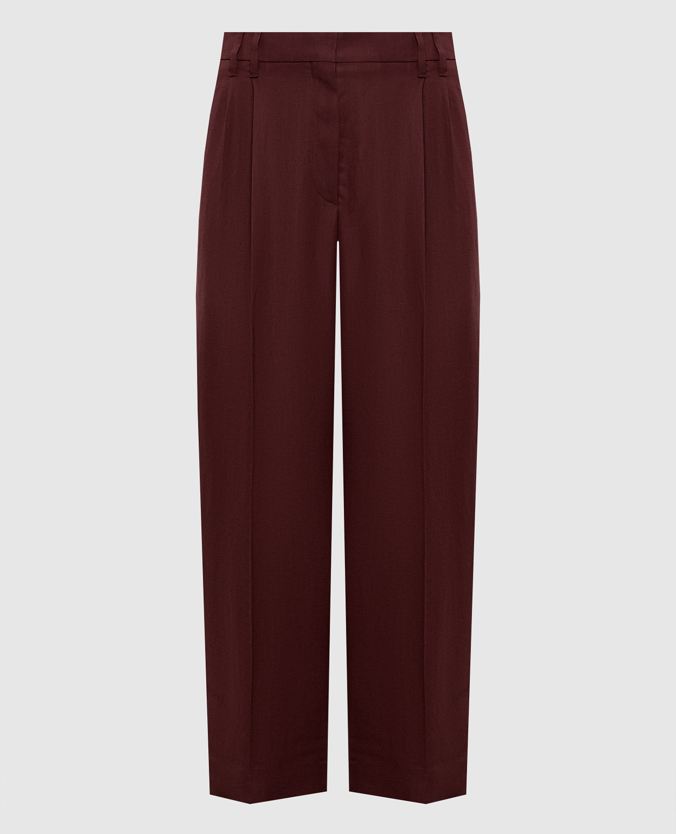 Burgundy linen pants