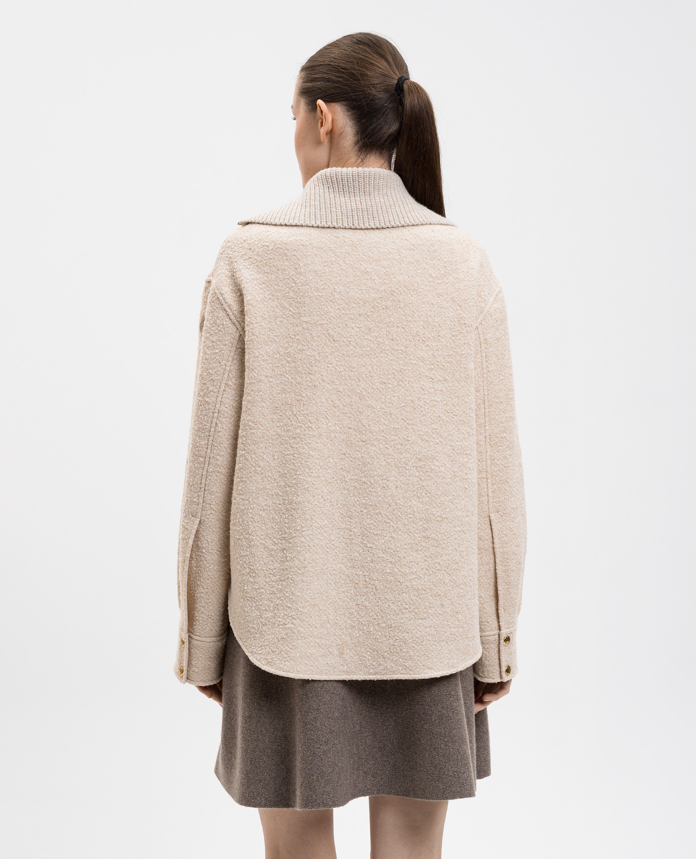 

Beige jacket with wool Moncler