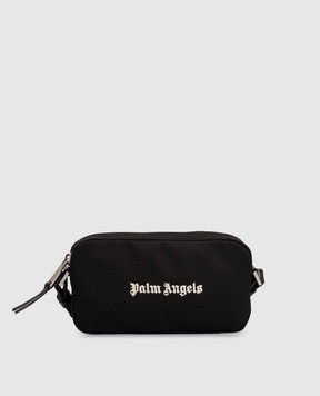 Palm Angels Black bag with contrasting logo embroidery PMNQ011S24FAB001
