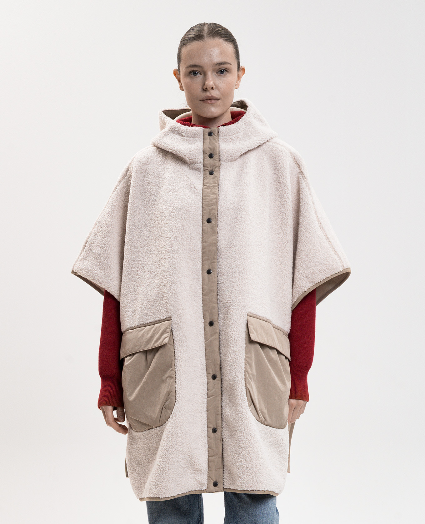 Beige cape Woolrich 3