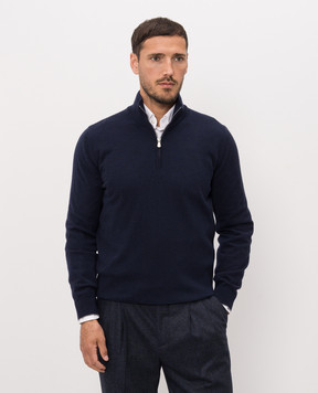 Brunello Cucinelli Blue cashmere sweater M2200124
