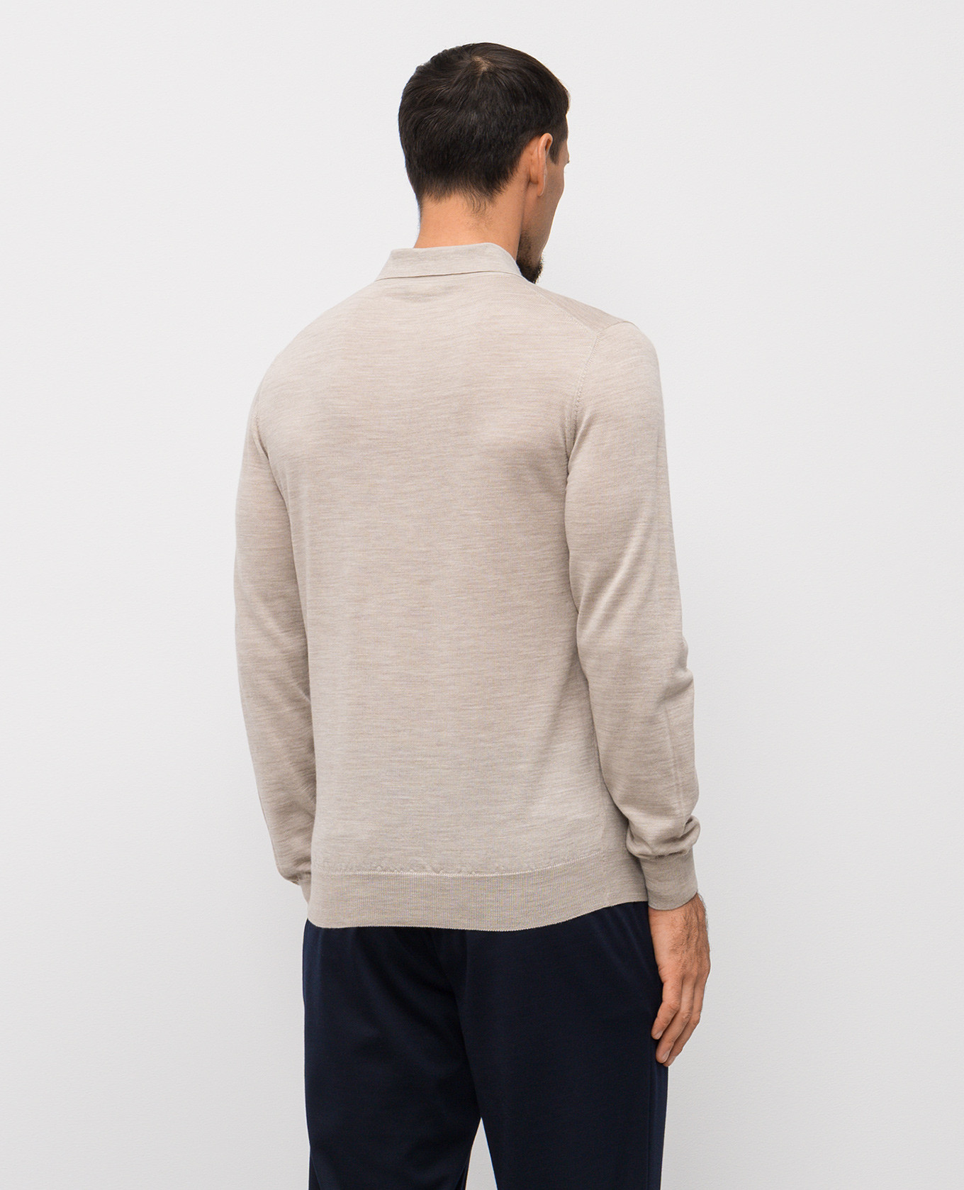 

Beige wool polo shirt Enrico Mandelli