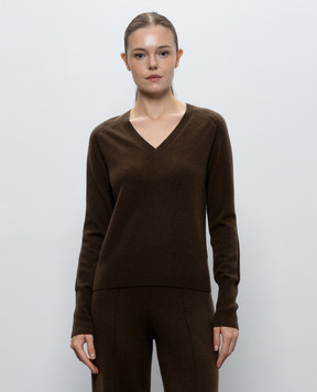 JOSEPH Lucile brown cashmere pullover JF010103