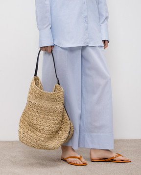 Toteme Beige raffia bag 262WAL853FB0647