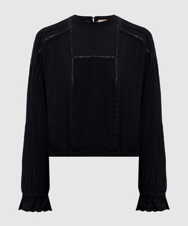 Black lace blouse