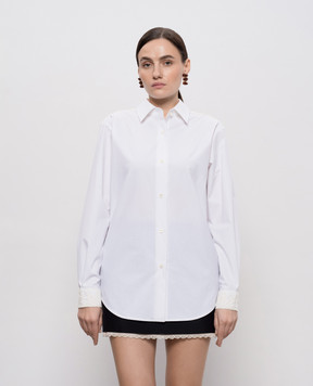 Magda Butrym White shirt with macrame SHIRT01349426