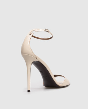 Giuseppe Zanotti Intrigo beige patent leather sandals I400005