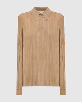 Gabriela Hearst Tamar brown silk cardigan 4269026A143
