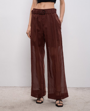 Brunello Cucinelli Brown pants with belt M0F91P8862