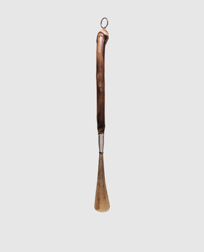 Pasotti Brown wooden shoe horn PFPEXXC1405