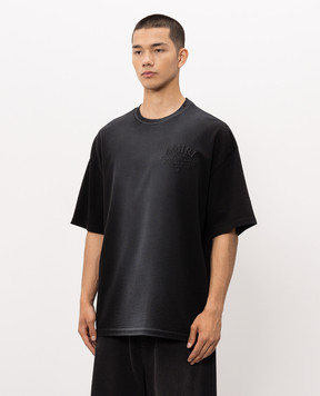 AMIRI Black T-shirt with embroidered logo AMTOJR1157