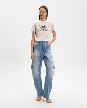 AMIRI Blue banana jeans with a frayed effect AWBMJE1005